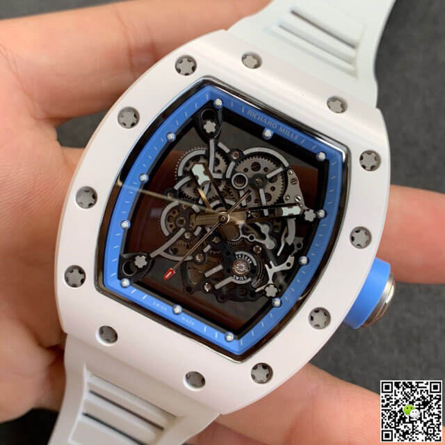 Replica Richard Mille RM055 1:1 Best Edition KV Factory V2 White Strap