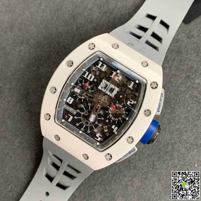 Replica Richard Mille RM-011 1:1 Best Edition KV Factory White Ceramic Case