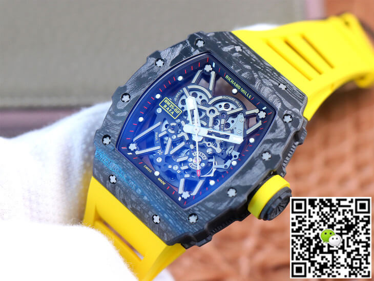 Replica Richard Mille RM35-02 1:1 Best Edition ZF Factory Yellow Rubber Strap