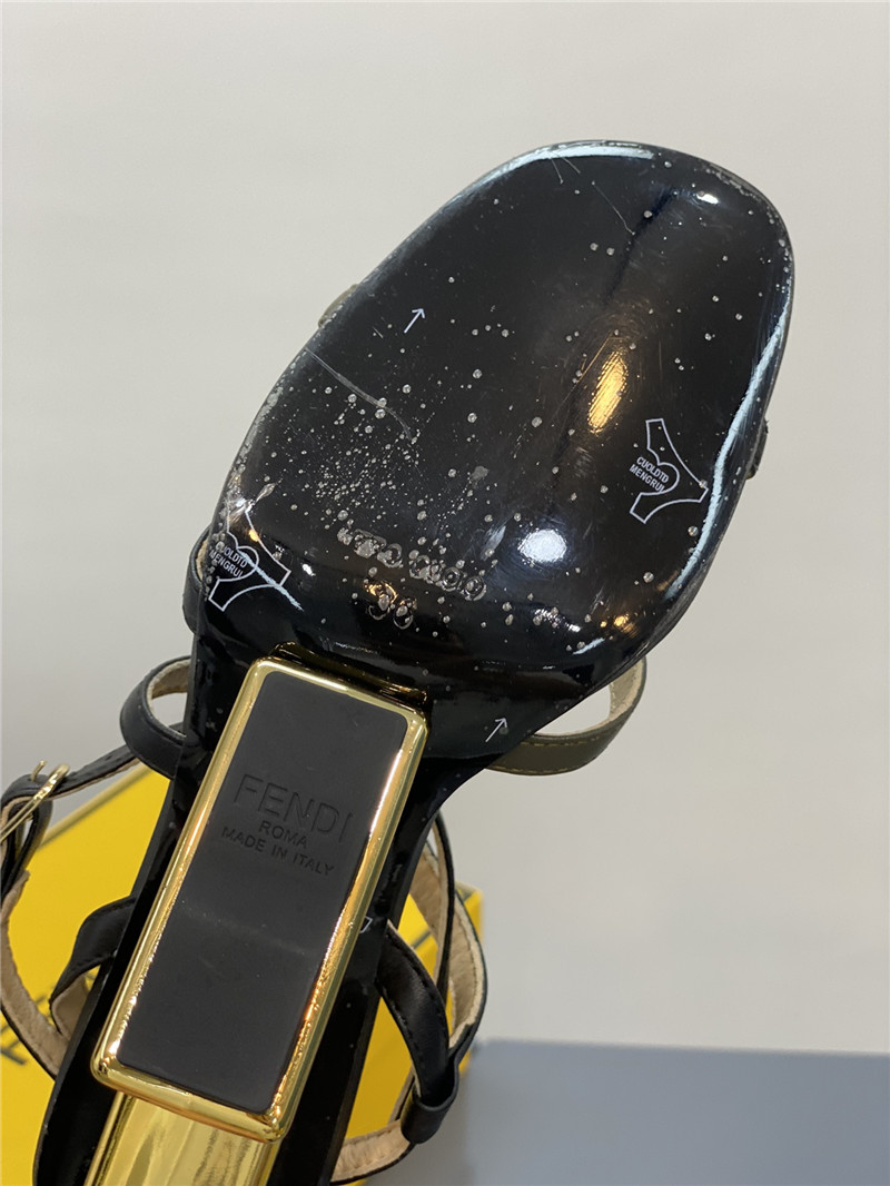 F**di mink heeled sandals