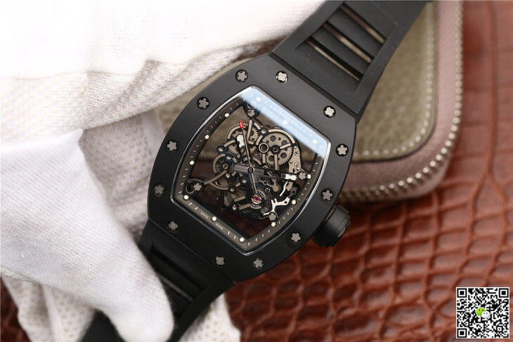 Replica Richard Mille RM055 1:1 Best Edition KV Factory Black Strap
