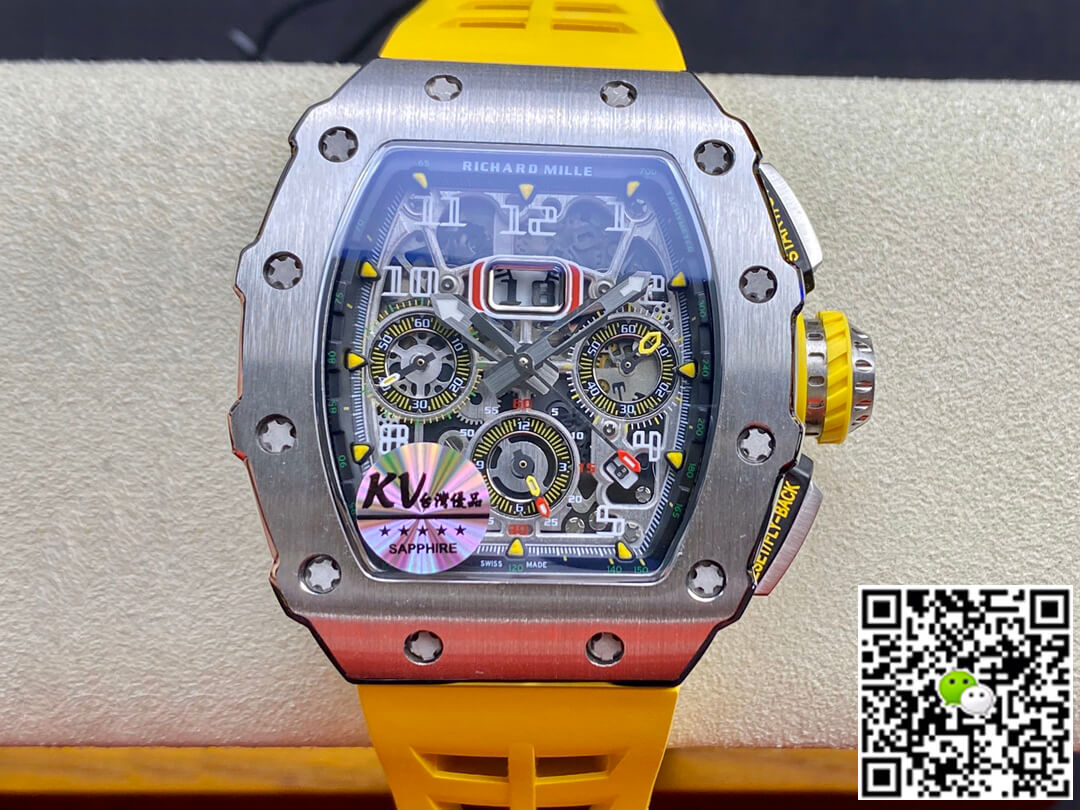 Replica Richard Mille RM011 FELIPE MASSA 1:1 Best Edition KV Factory Titanium Steel Case