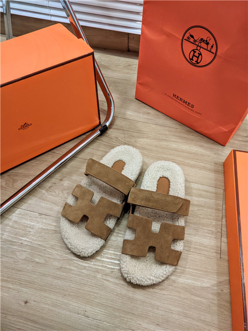 H**me5 lamb wool flat slippers