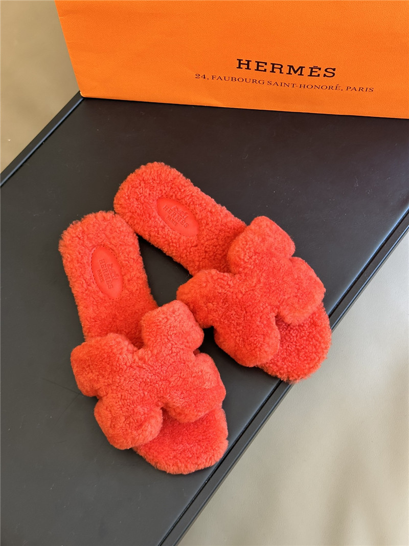 H**me5 fur roll cake hair H slippers