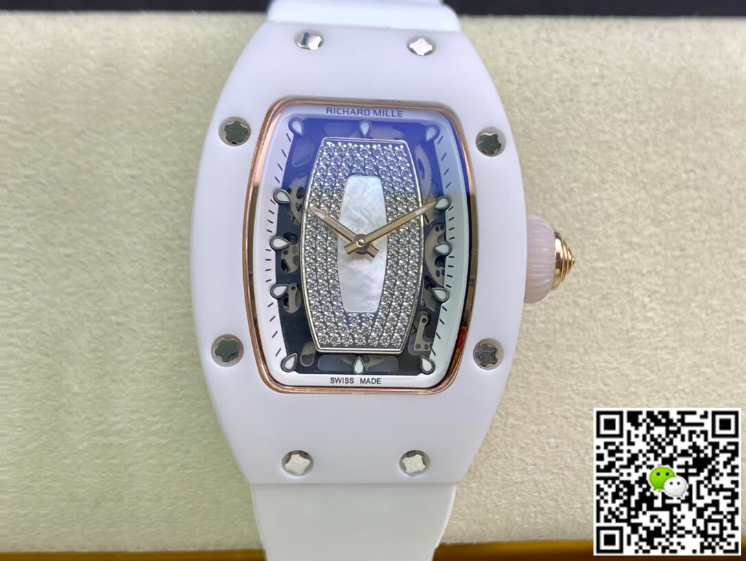 Richard Mille Replica RM 07-01 1:1 Best Edition RM Factory Ceramic White Strap