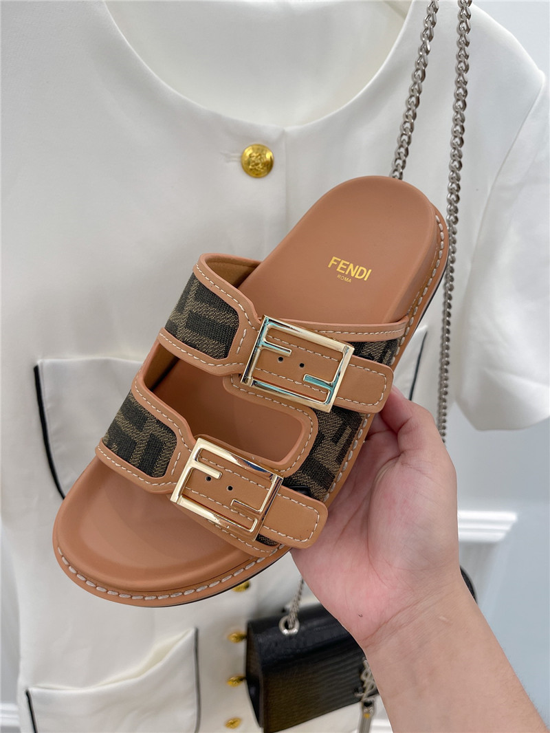 F**di ff logo plaque sandals