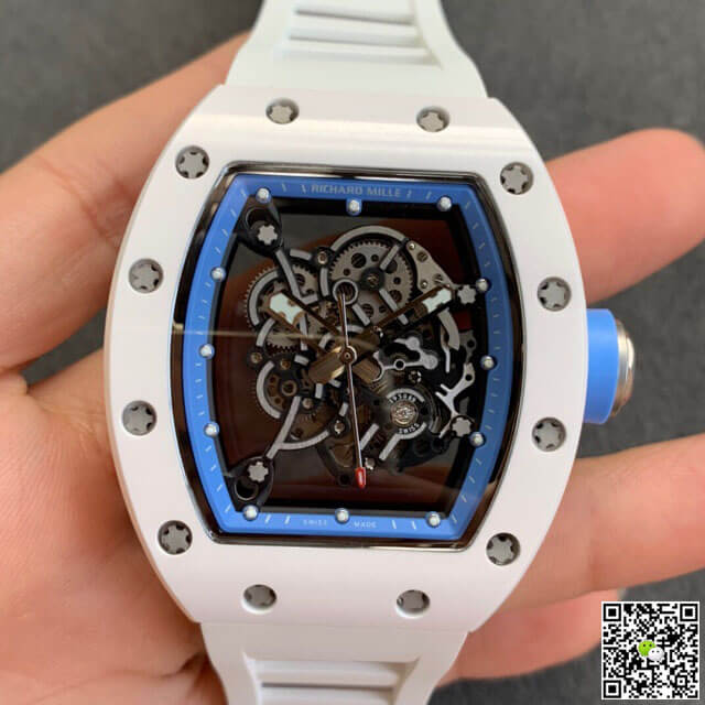 Replica Richard Mille RM055 1:1 Best Edition KV Factory V2 White Strap