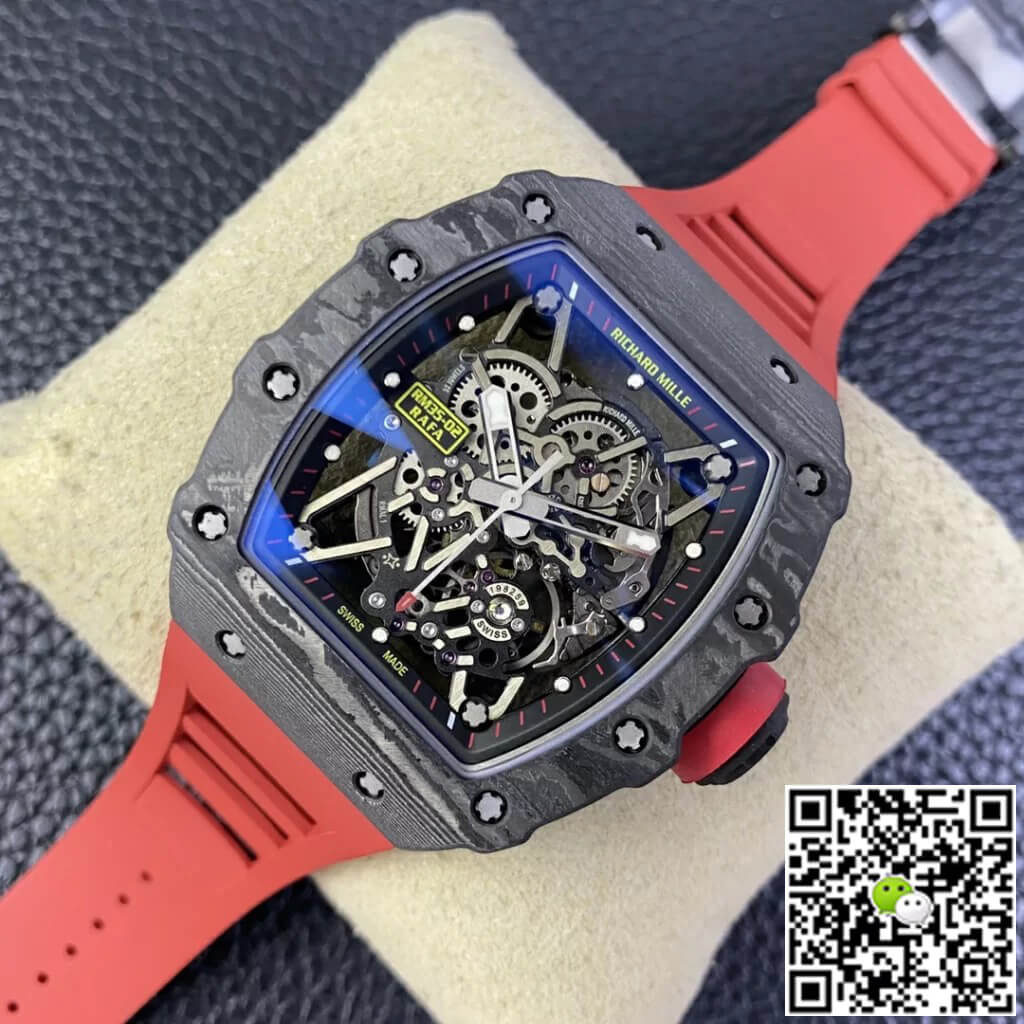 Richard Mille Replica RM35-02 1:1 Best Edition T+ Factory Carbon Fiber Skeleton Dial