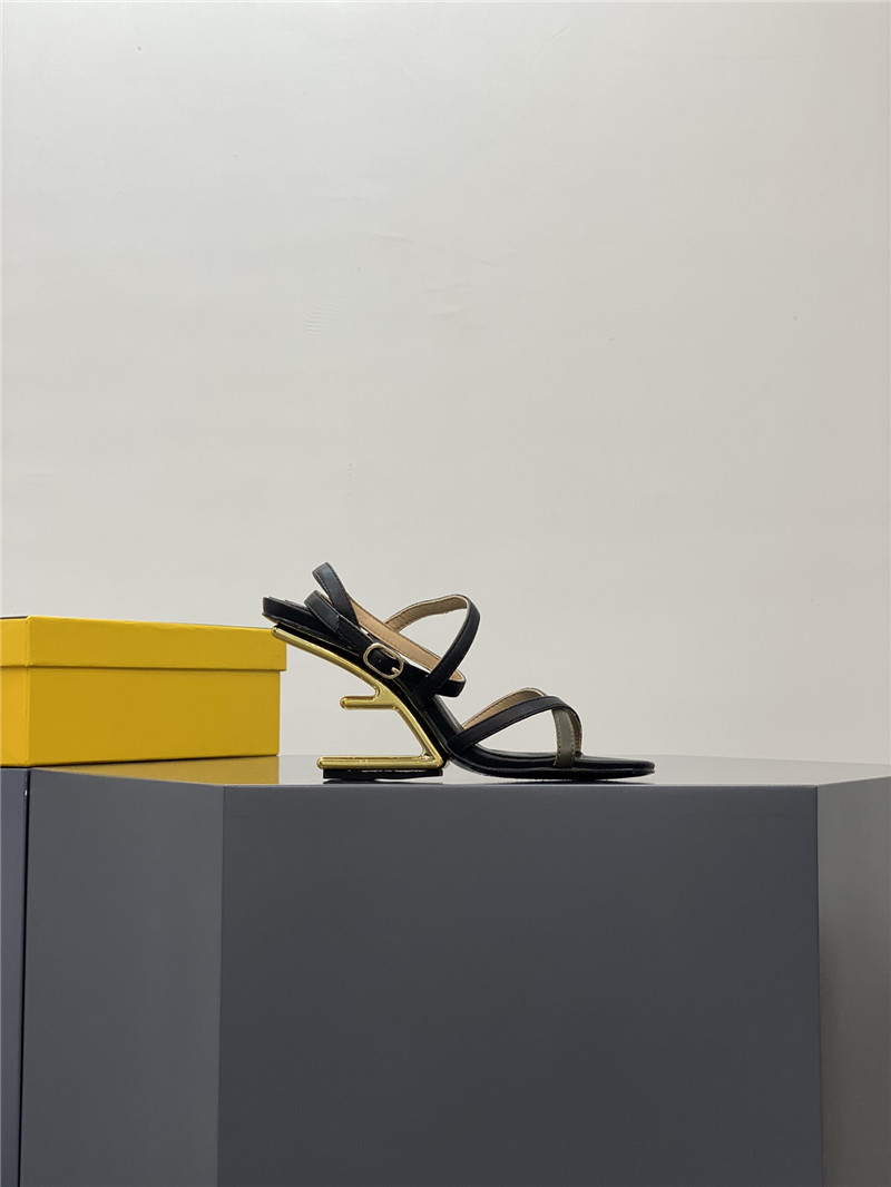 F**di mink heeled sandals