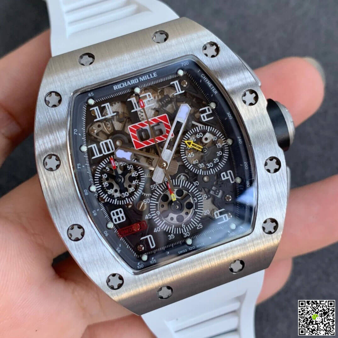 Replica Richard Mille RM11 1:1 Best Edition KV Factory Titanium White Strap