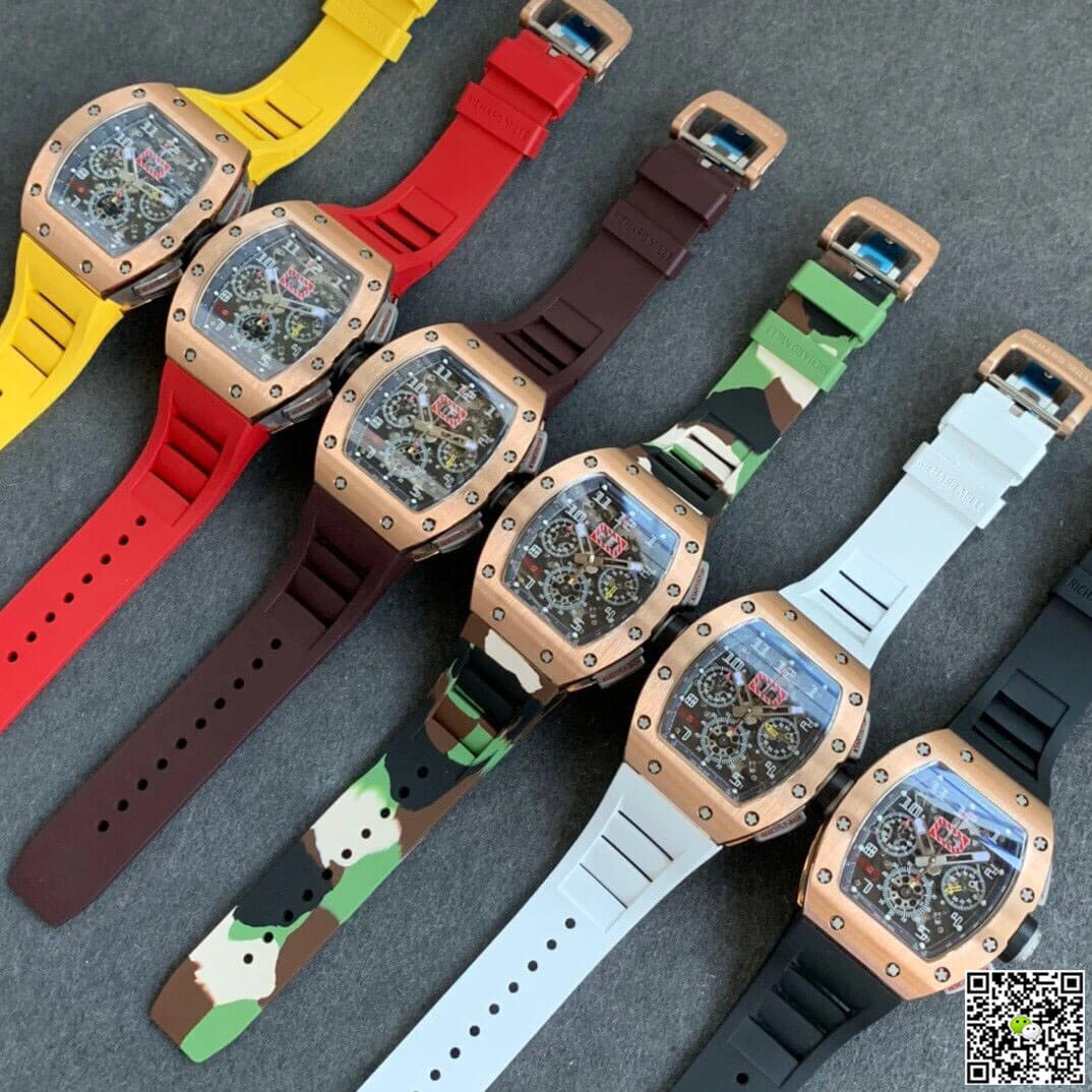 Replica Richard Mille RM11 1:1 Best Edition KV Factory Rose Gold Camouflage Strap
