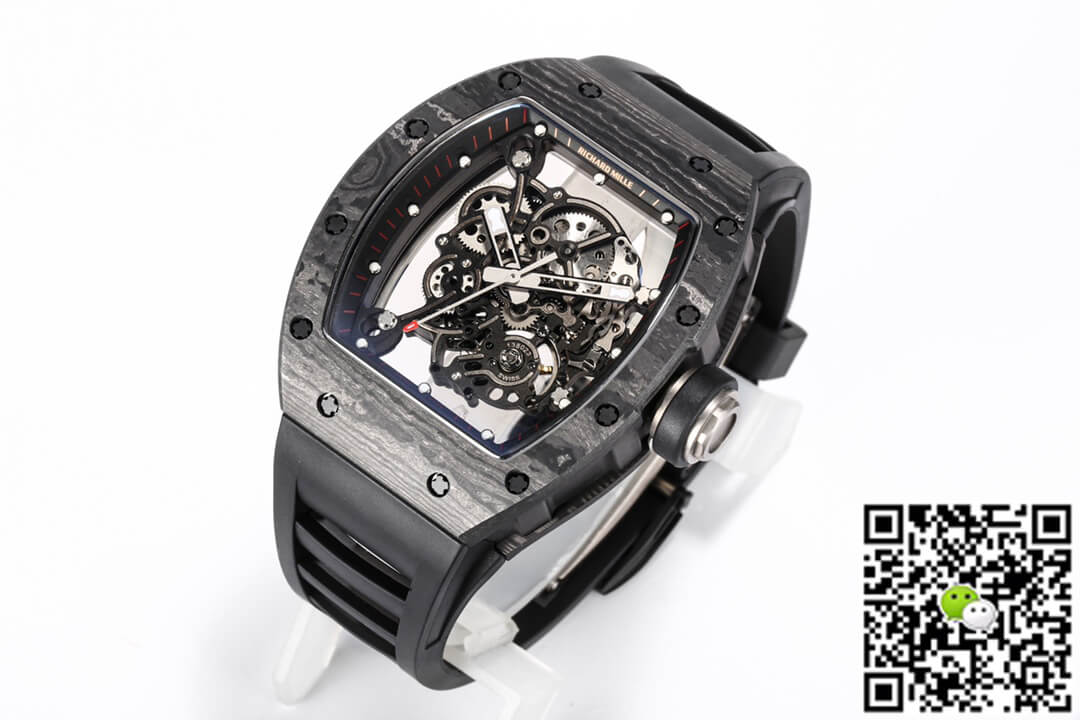 Replica Richard Mille RM055 NTPT 1:1 Best Edition BBR Factory Black Carbon Fiber Dial