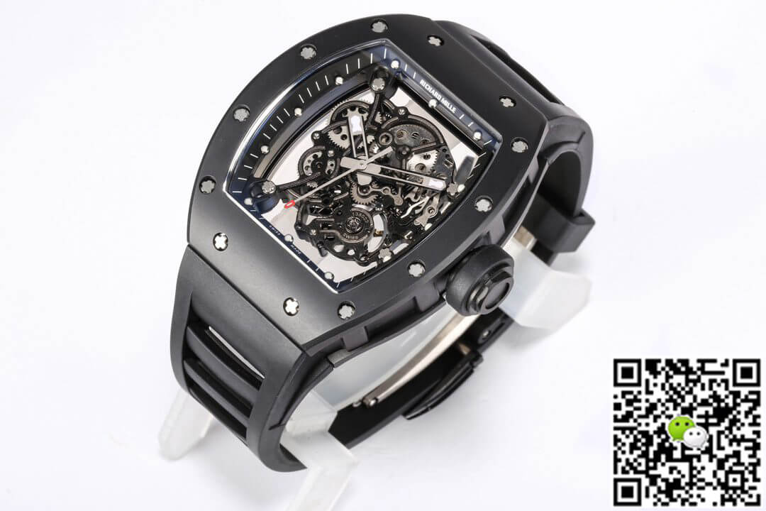 Replica Richard Mille RM-055 1:1 Best Edition BBR Factory V2 Black Ceramic Case