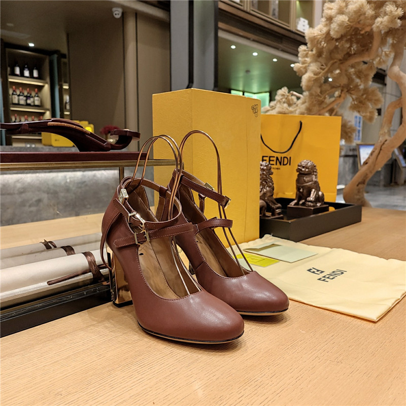 F**di electroplated high heel sandals