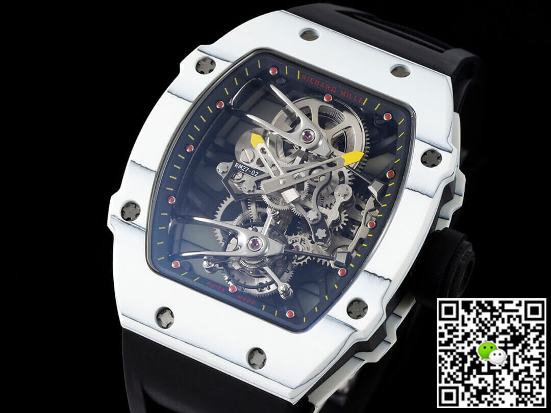 Replica Richard Mille RM27-02 Rafael Nadal Tourbillon 1:1 Best Edition RM Factory Black Rubber Strap