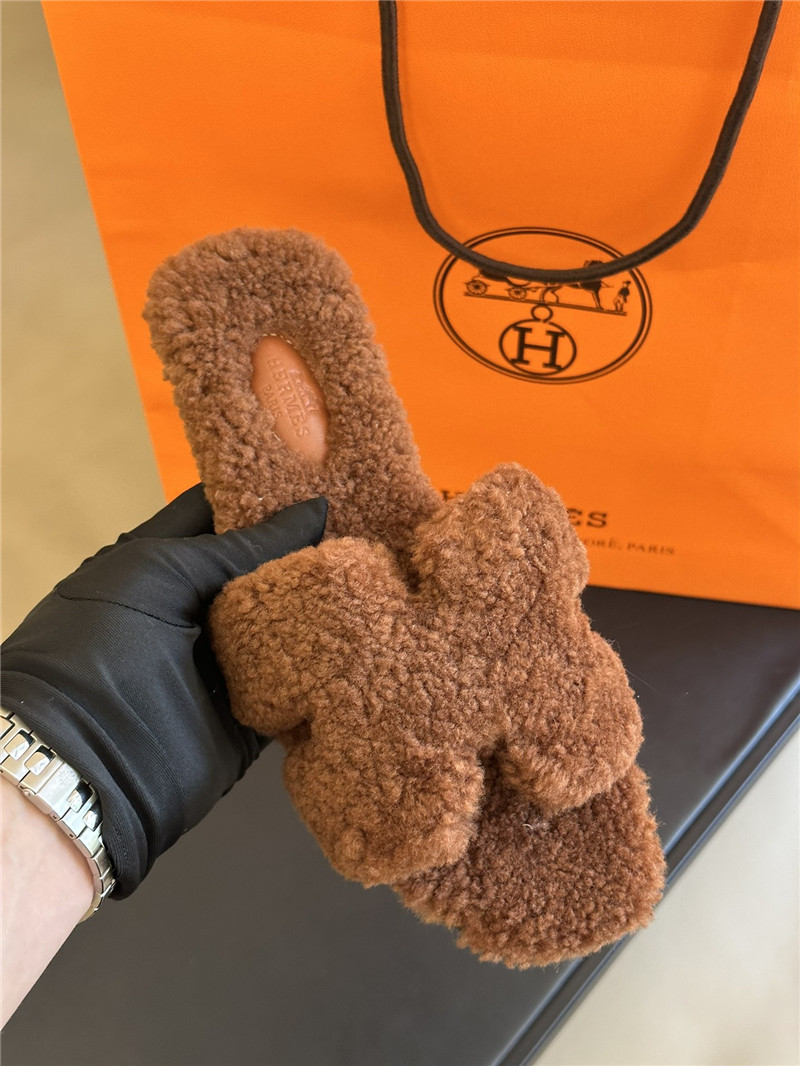 H**me5 fur roll cake hair H slippers