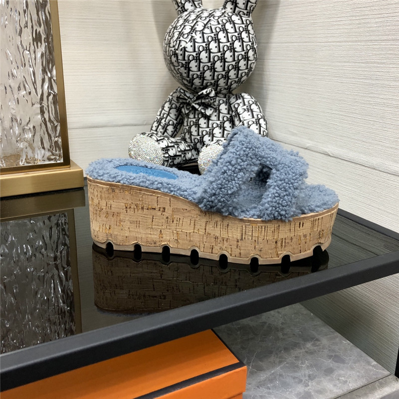 H**me5 Birkin Replica Teddy Fur Slippers