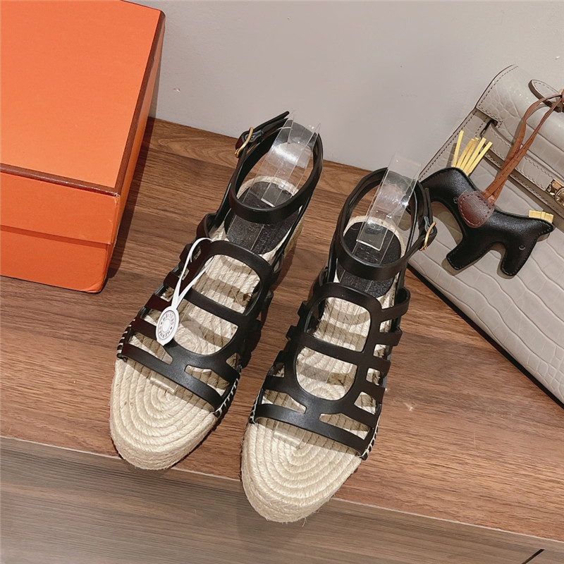 H**me5 early spring new straw sandals