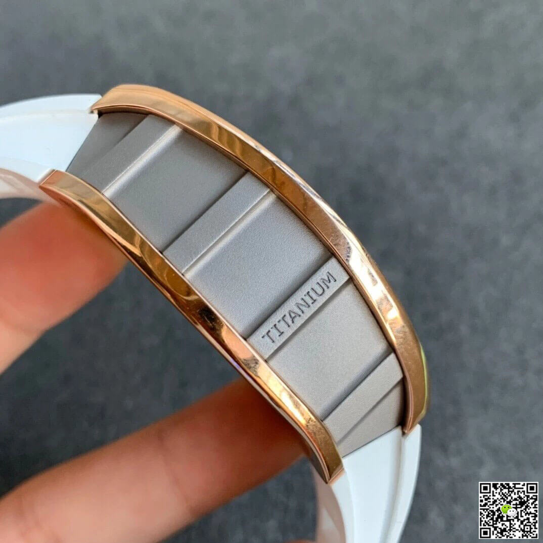 Replica Richard Mille RM11 1:1 Best Edition KV Factory Rose Gold White Strap