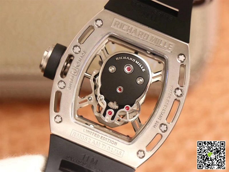 Replica Richard Mille RM052 1:1 Best Edition ZF Factory Silver Skull Dial Swiss Movement