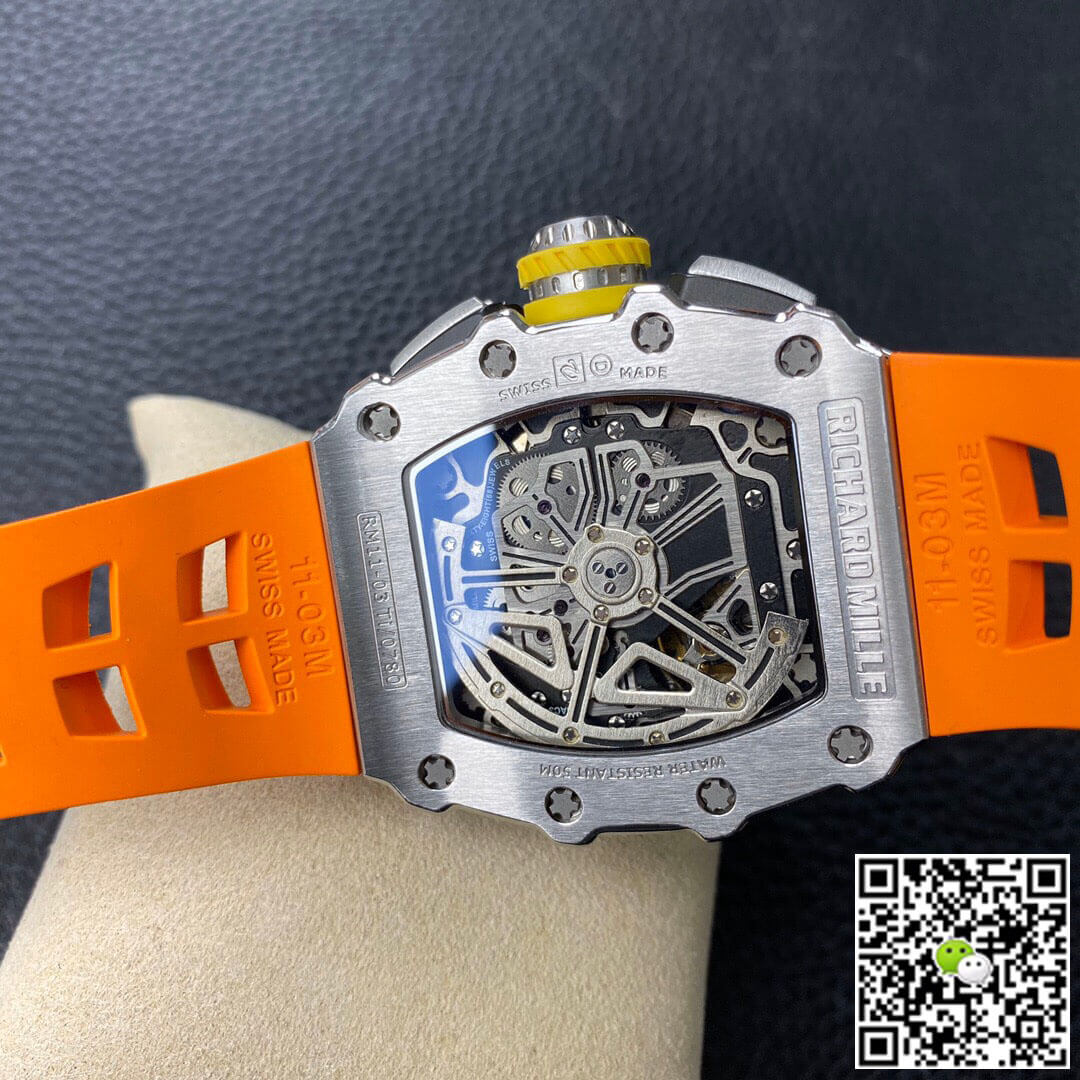 Replica Richard Mille RM11-03 1:1 Best Edition KV Factory Orange Strap