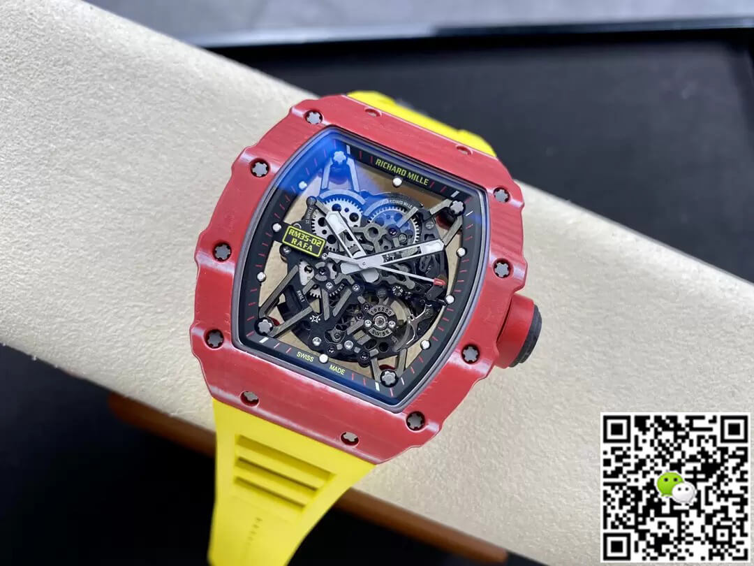 Richard Mille Replica RM35-02 1:1 Best Edition T+ Factory Red Carbon Fiber NTPT Case