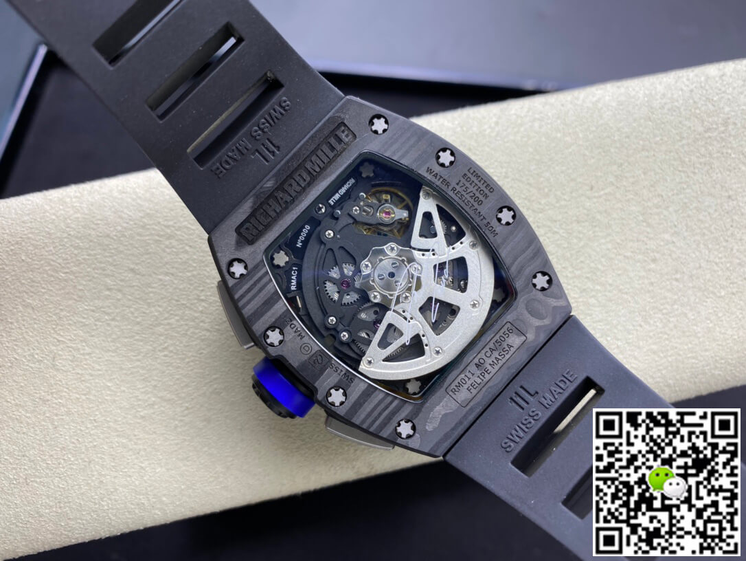 Replica Richard Mille RM-011 1:1 Best Edition KV Factory Carbon Fiber