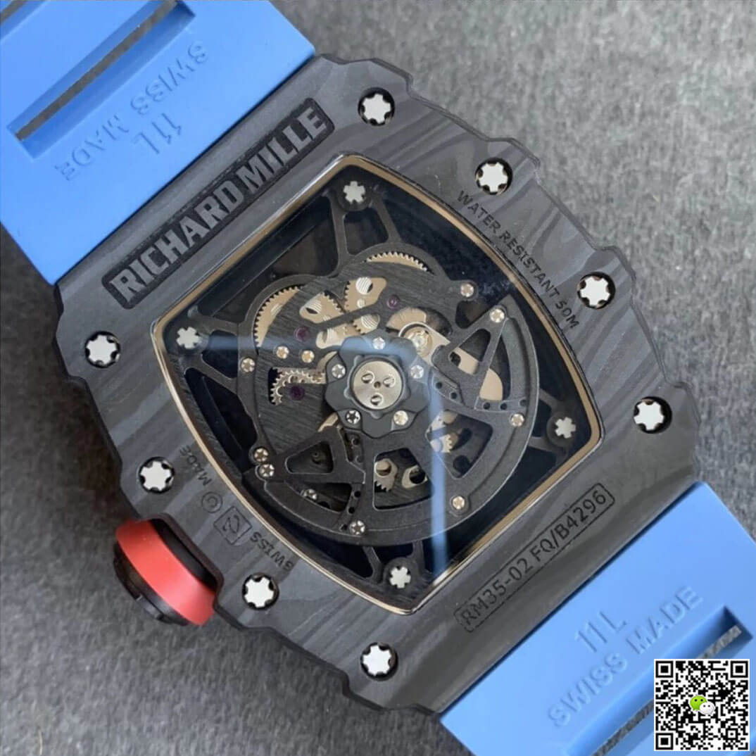Replica Richard Mille RM35-02 1:1 Best Edition KV Factory V3 Carbon Fiber Case