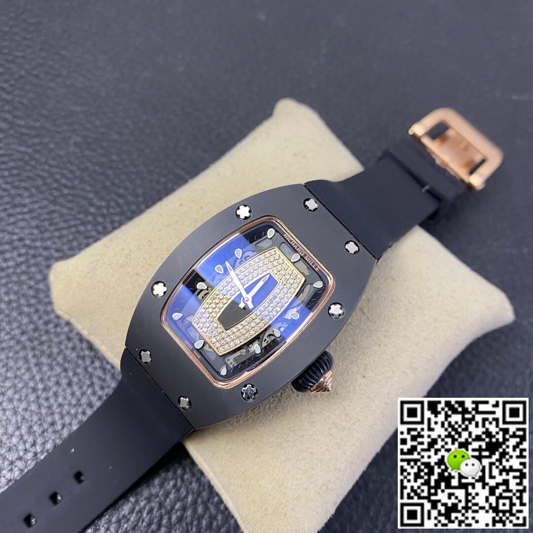 Richard Mille Replica RM 07-01 1:1 Best Edition RM Factory Black Rubber Strap