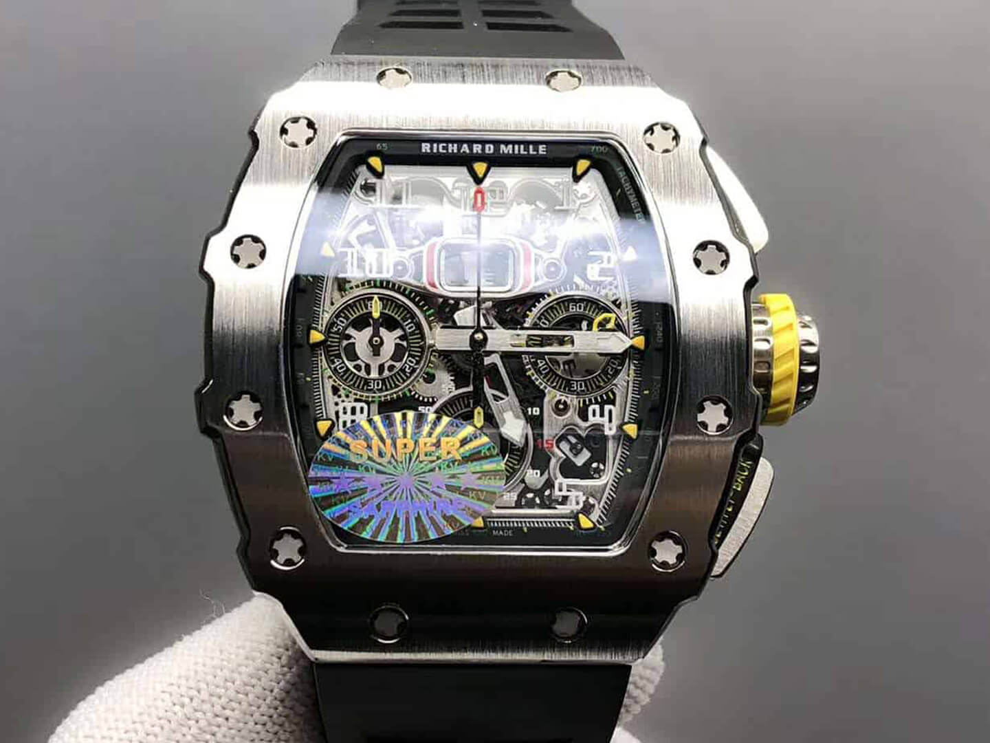 Richard Mille Replica RM11-03 1:1 Best Edition KV Factory Titanium Case Rubber Strap