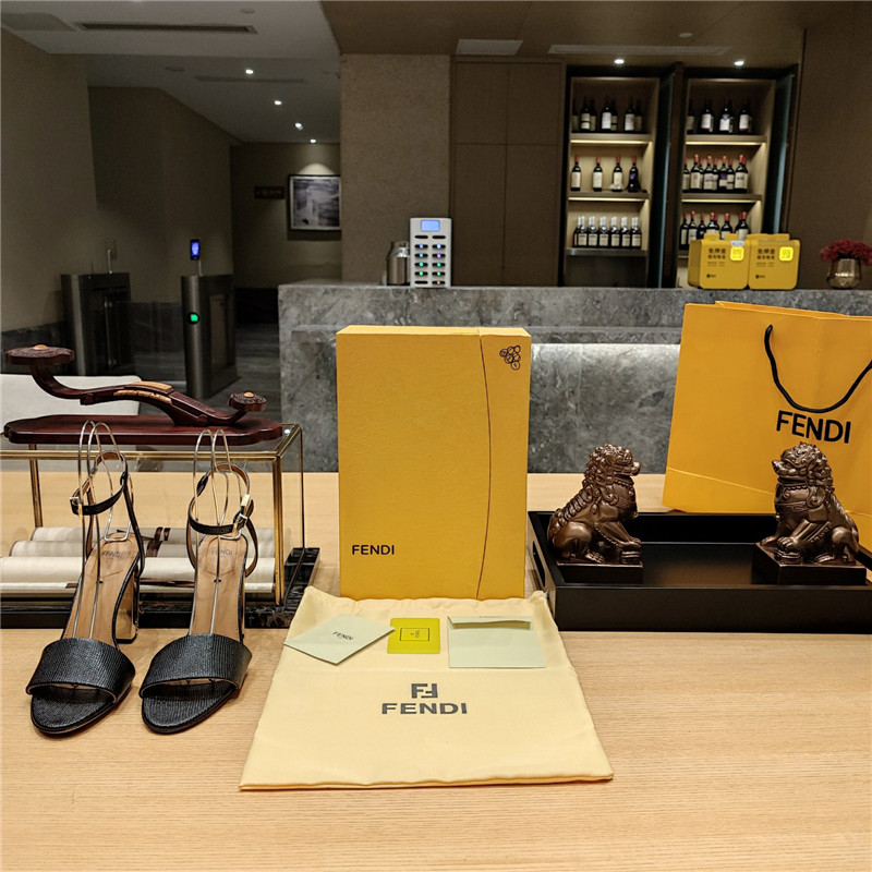 F**di electroplated high heel sandals