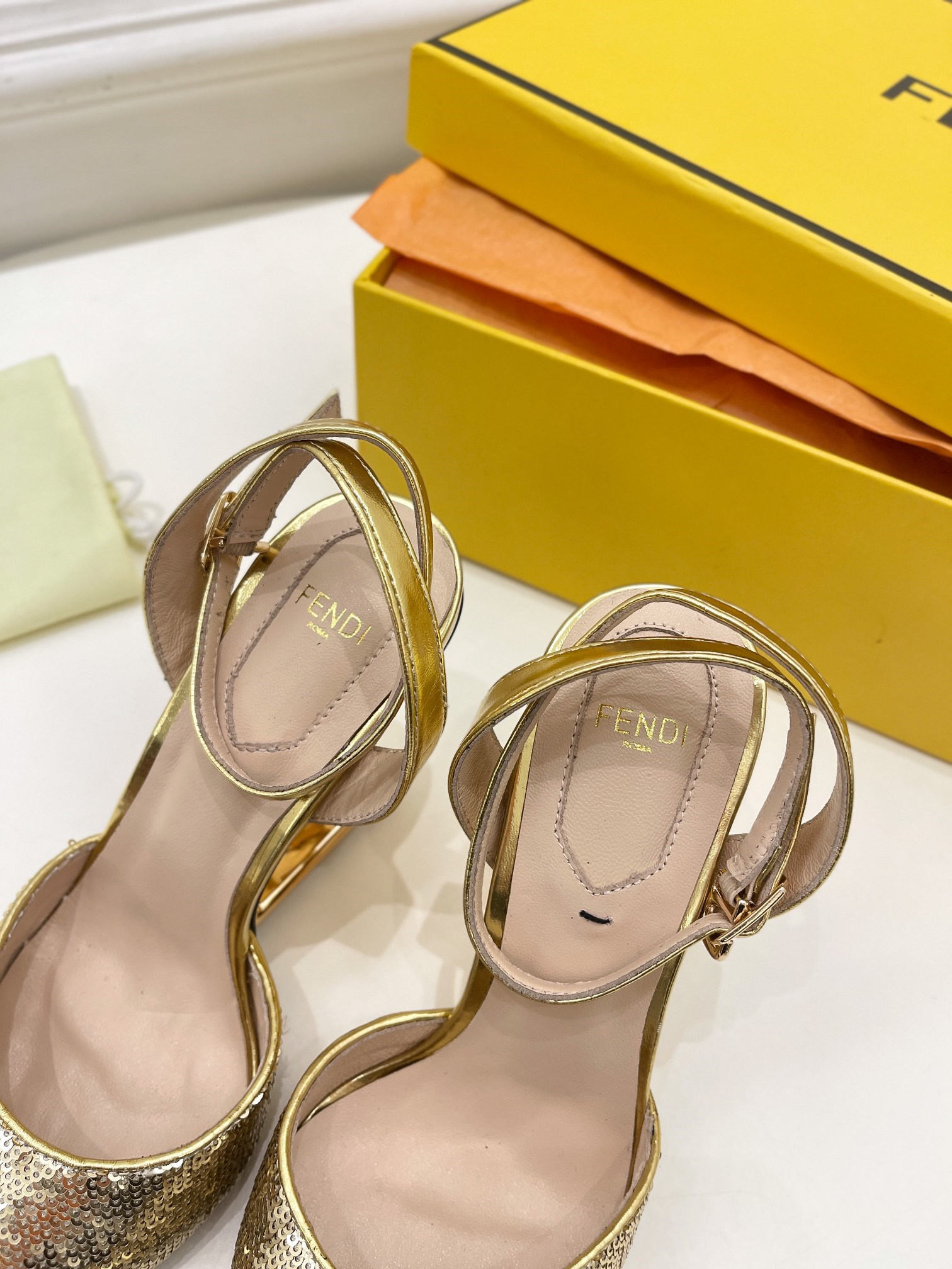 F**di first leather high-heel sandals