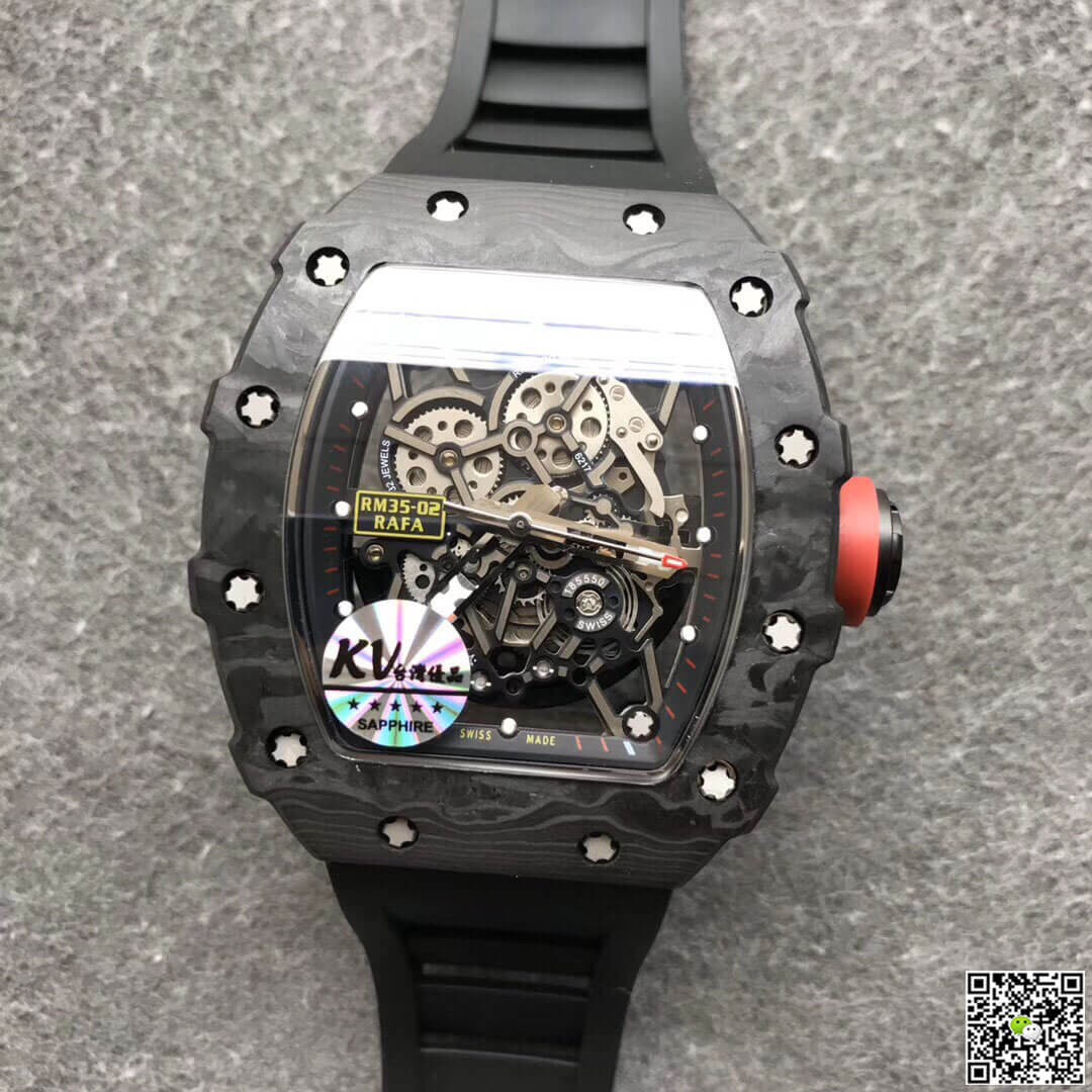 Replica Richard Mille RM35-02 1:1 Best Edition KV Factory V3 Black Strap