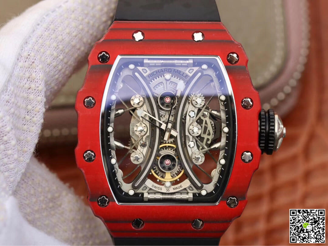 Replica Richard Mille RM53-01 1:1 Best Edition KV Factory TPT Carbon Fiber Black Strap