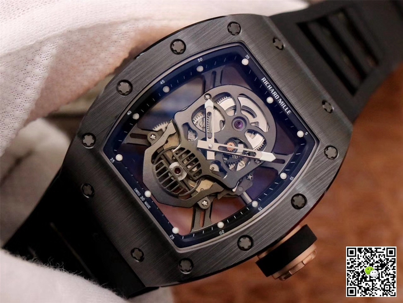 Replica Richard Mille RM052-01 1:1 Best Edition ZF Factory Black Ceramic Grey Skull Dial Swiss Movement