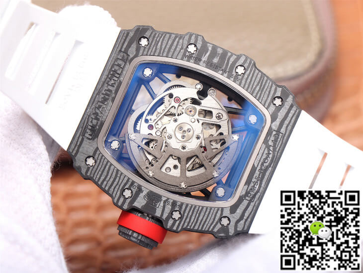 Replica Richard Mille RM35-02 1:1 Best Edition ZF Factory White Rubber Strap