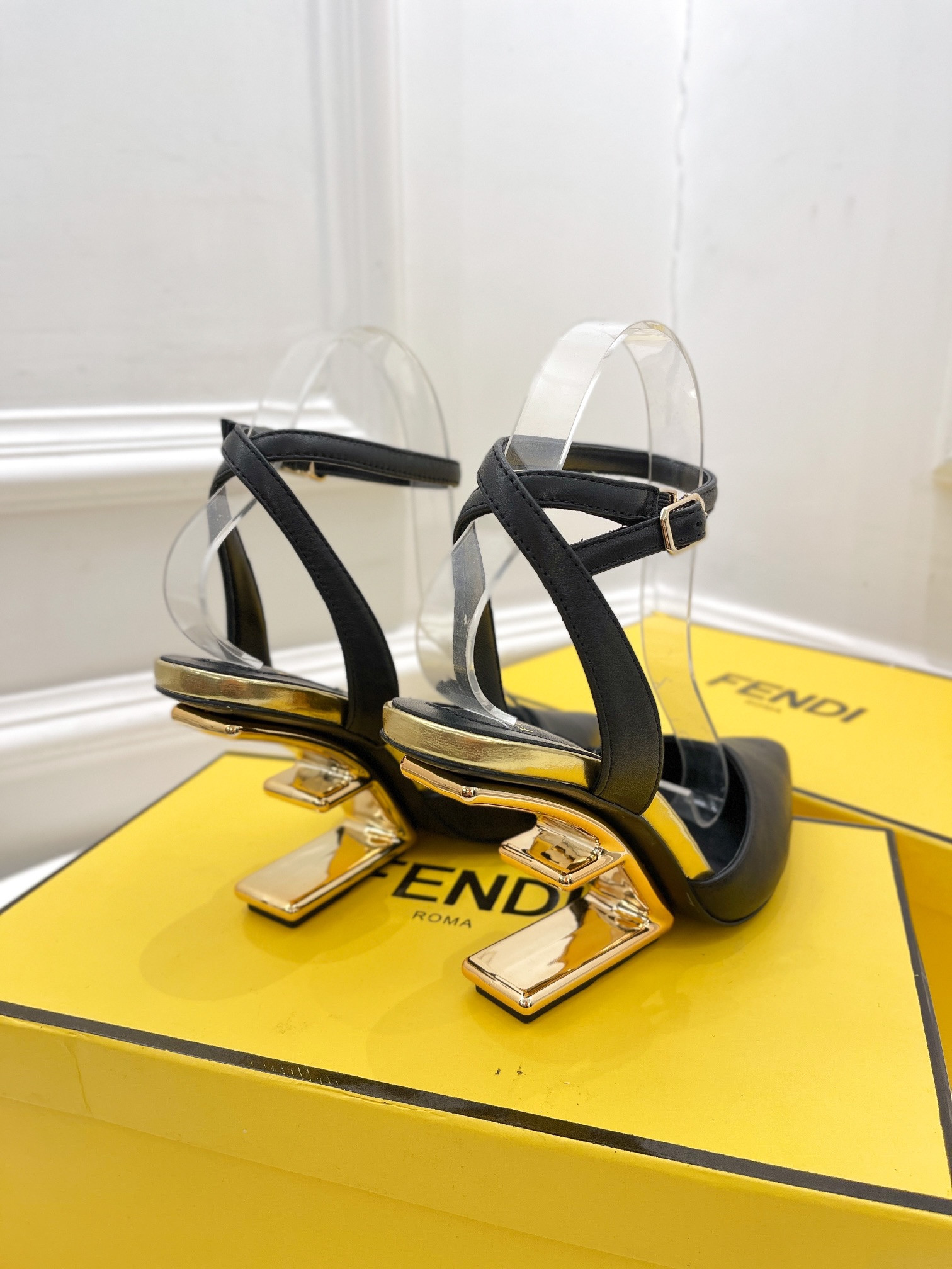 F**di first leather high-heel sandals