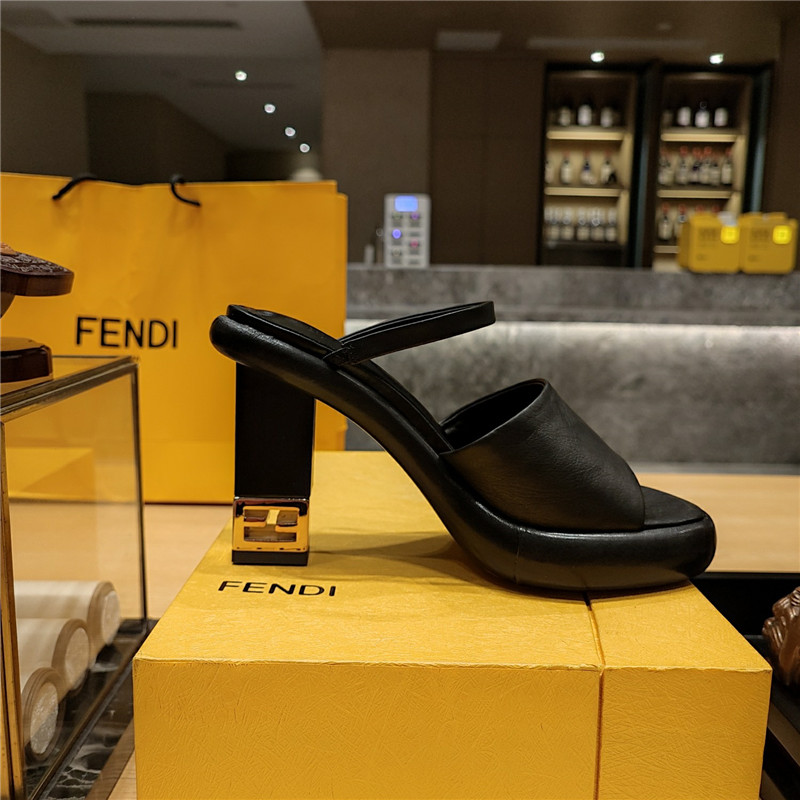 F**di block heel sandals