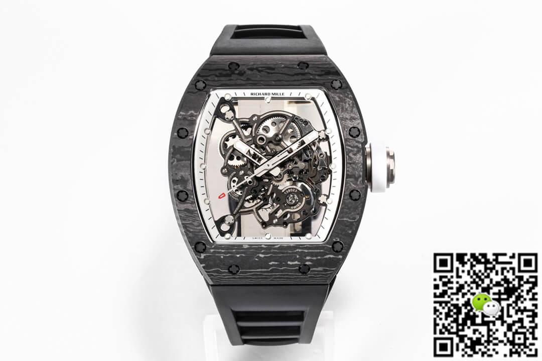 Replica Richard Mille RM055 NTPT 1:1 Best Edition BBR Factory Black Strap