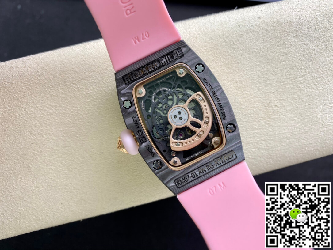 Richard Mille Replica RM-07 Bon Bon 1:1 Best Edition RM Factory Pink Strap