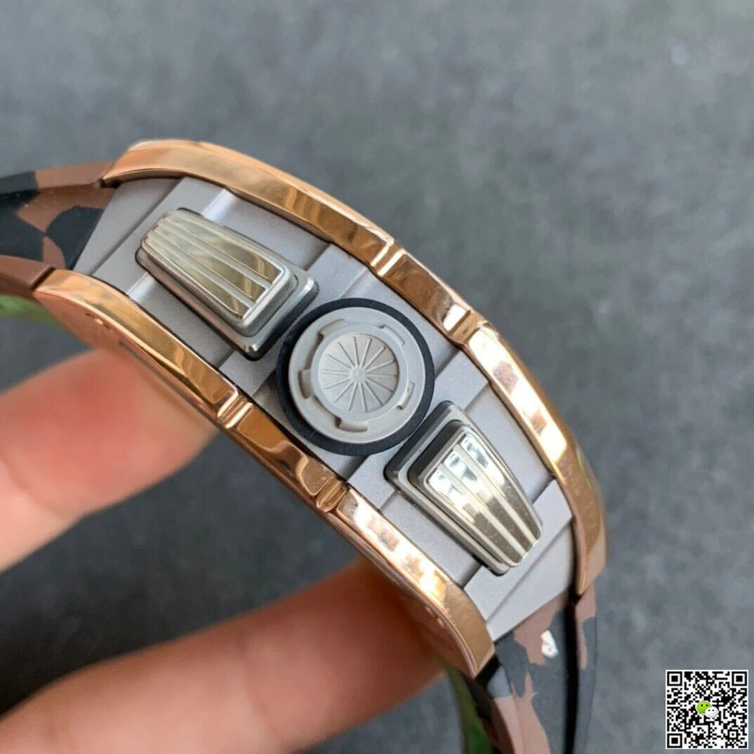 Replica Richard Mille RM11 1:1 Best Edition KV Factory Rose Gold Camouflage Strap
