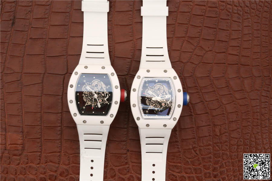 Replica Richard Mille RM055 1:1 Best Edition KV Factory Ceramic White Strap