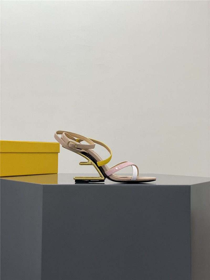 F**di mink heeled sandals