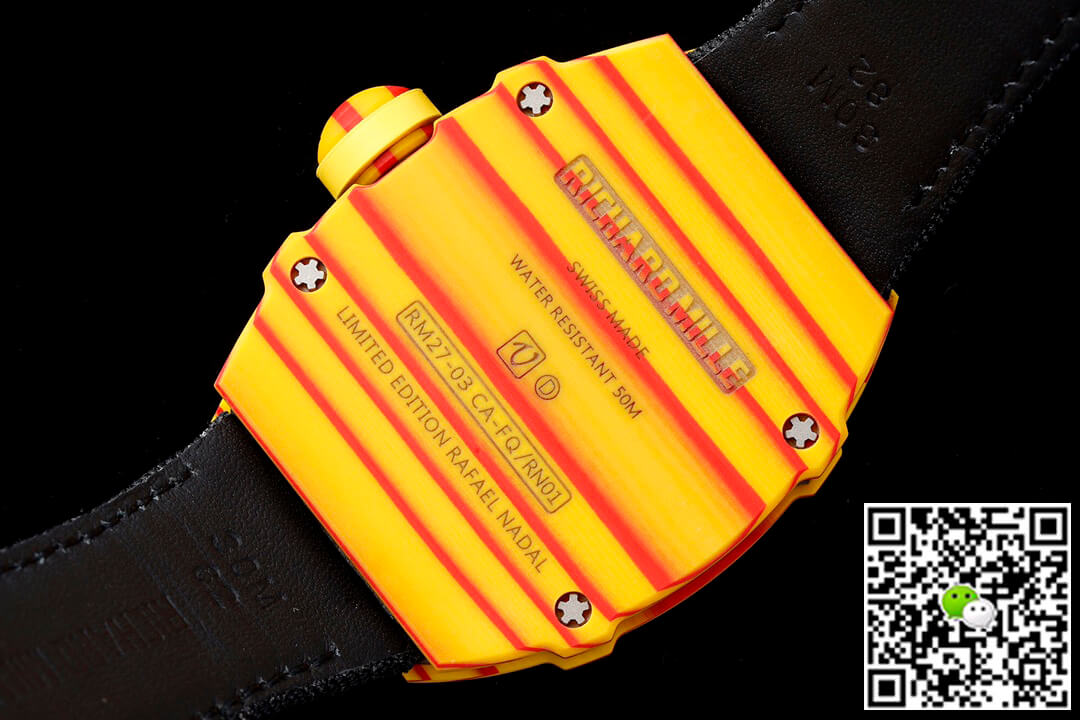 Replica Richard Mille RM27-03 Rafael Nadal Tourbillon 1:1 Best Edition RM Factory Black Strap