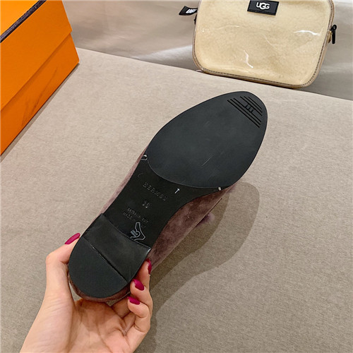 H**me5 sheepskin mink loafers