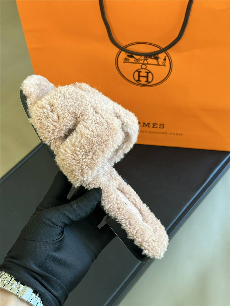 H**me5 fur roll cake hair H slippers