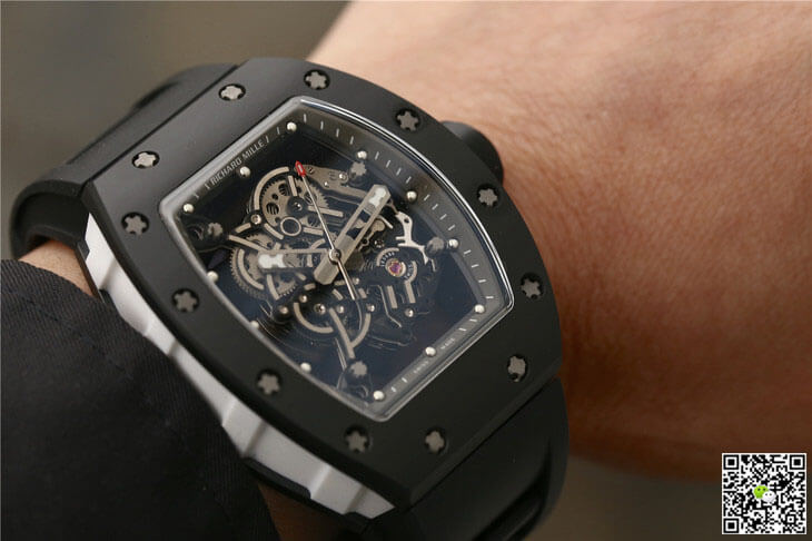 Replica Richard Mille RM055 1:1 Best Edition KV Factory Black Strap