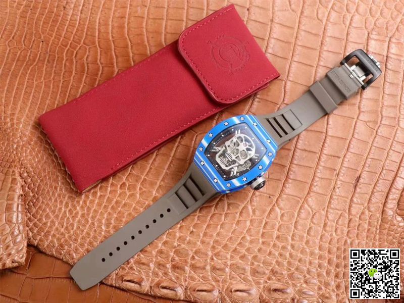 Replica Richard Mille RM052-01 1:1 Best Edition JB Factory Blue Ceramic Swiss Tourbillon