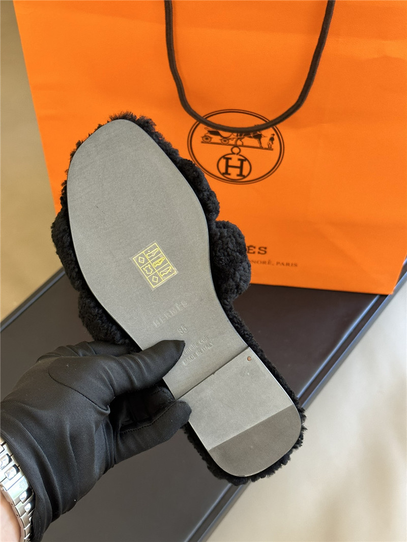 H**me5 fur roll cake hair H slippers