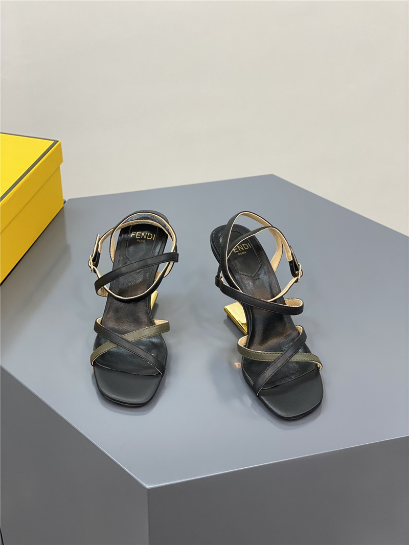 F**di mink heeled sandals